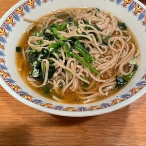 わらびとしめじのお蕎麦